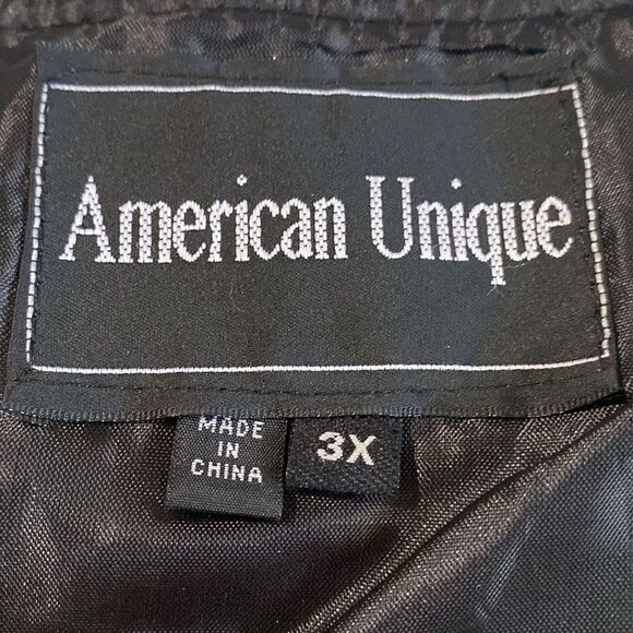 Genuine Leather Patchwork Biker Vest Black Sz 3X - Picture 12 of 15